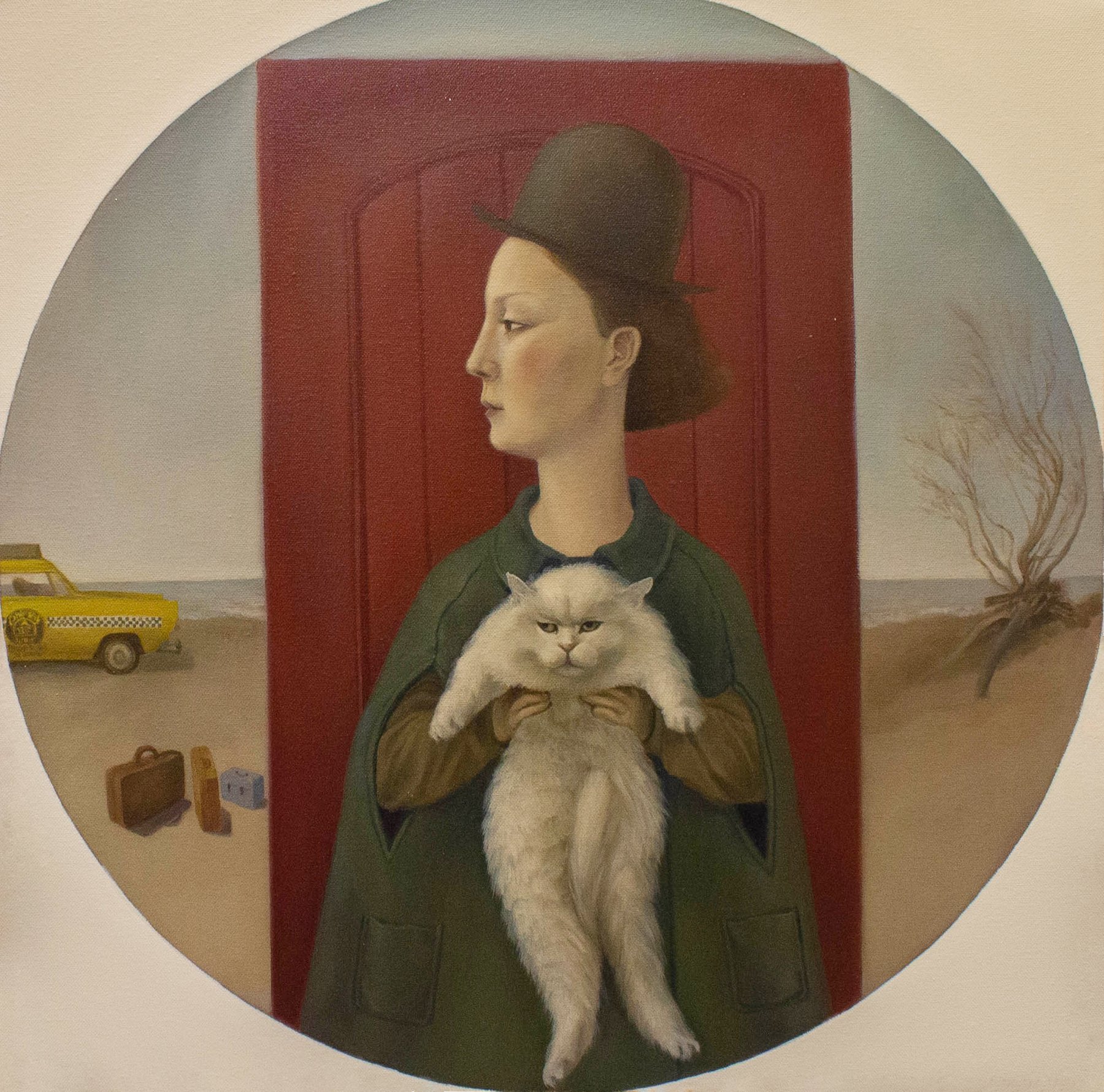 Self-Portrait With Cat, 2019